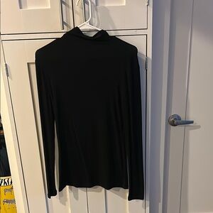 Black Long Sleeve Turtleneck Top